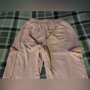 Pink Girls' Cargo Jogger Pants with Tie Waist